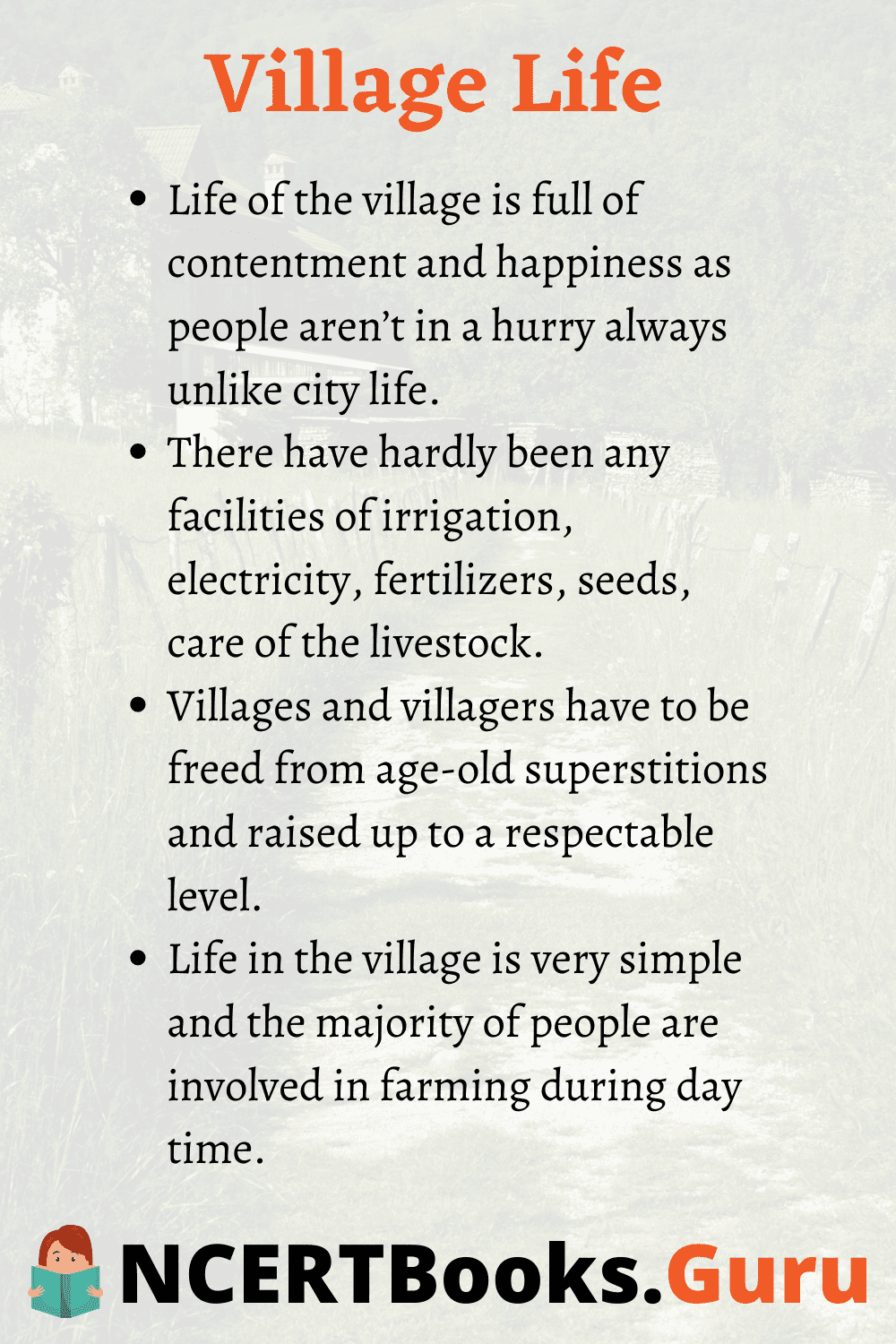 essay on village and city life with quotations