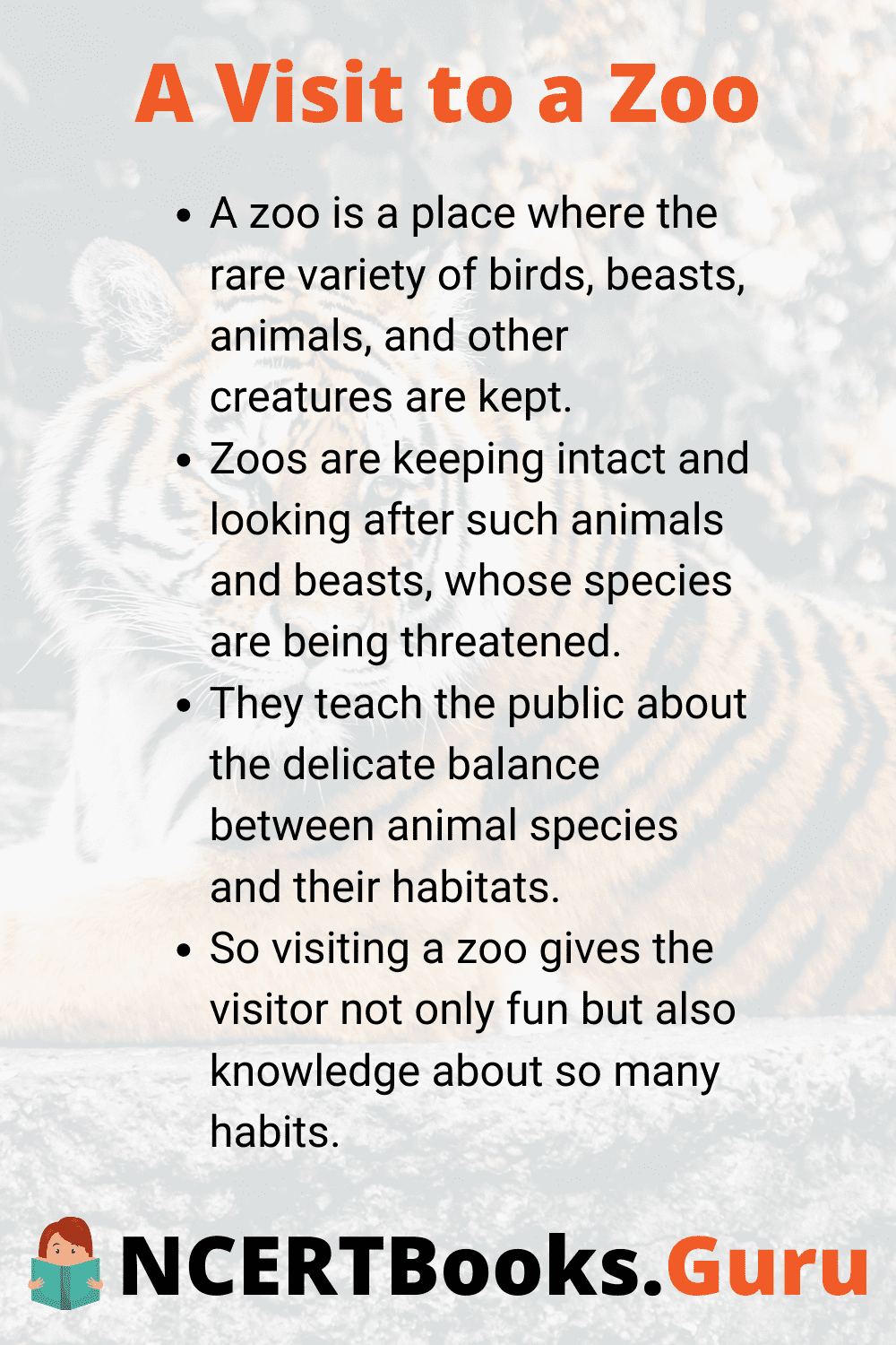 a visit to zoo essay for class 3