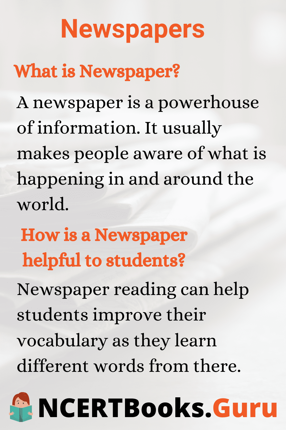 short essay on importance of newspaper