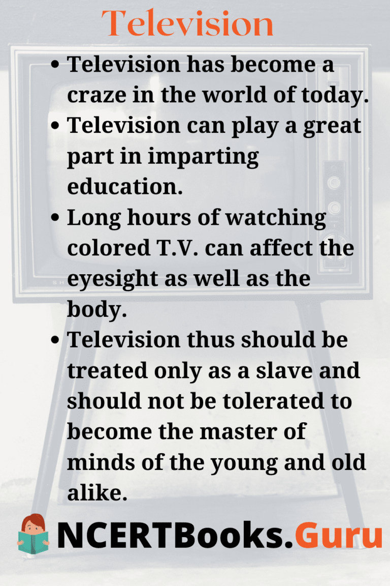television essay for 10th class quotations