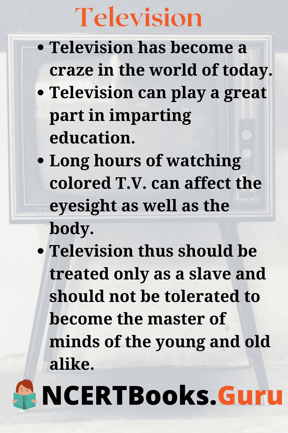 essay on life without television 150 words