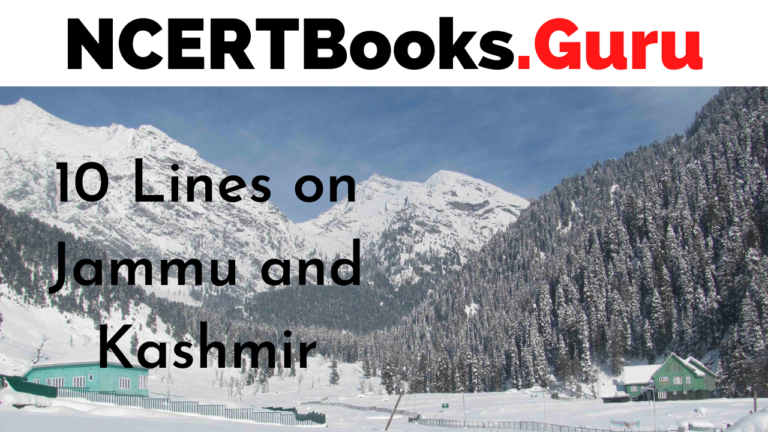 10 Lines on Jammu and Kashmir for Students and Children in English