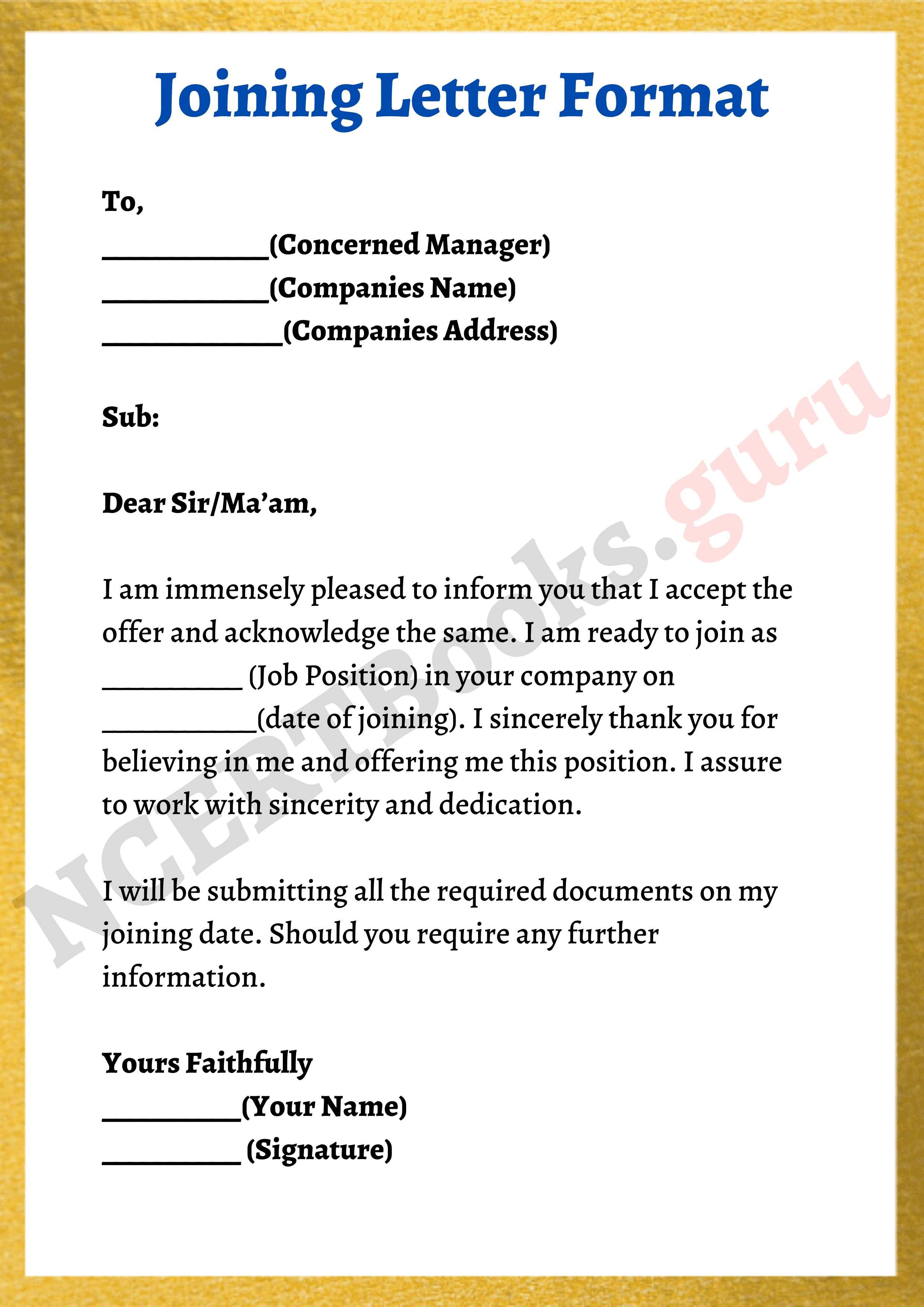 cover letter for joining a company