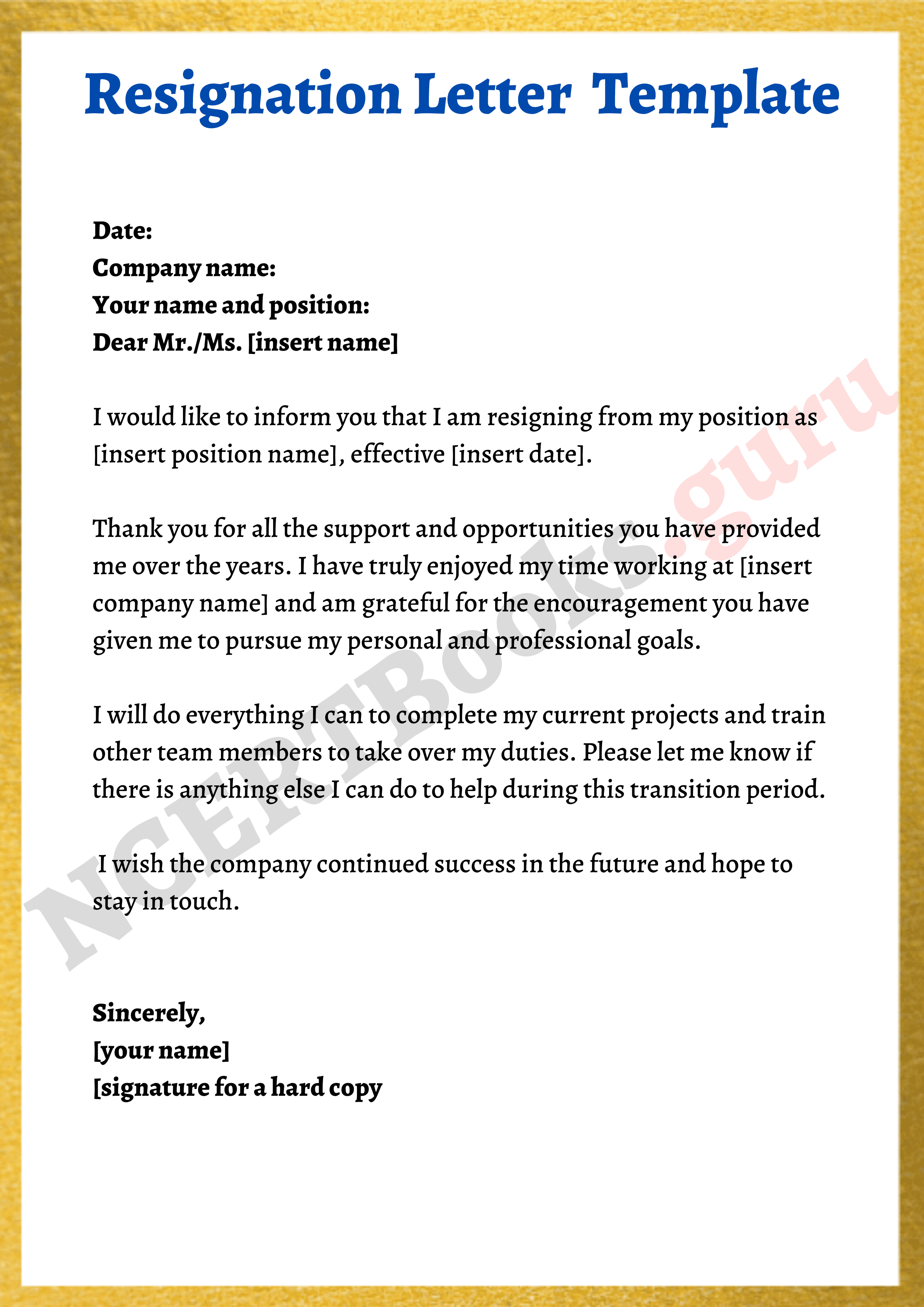 help with writing a letter of resignation