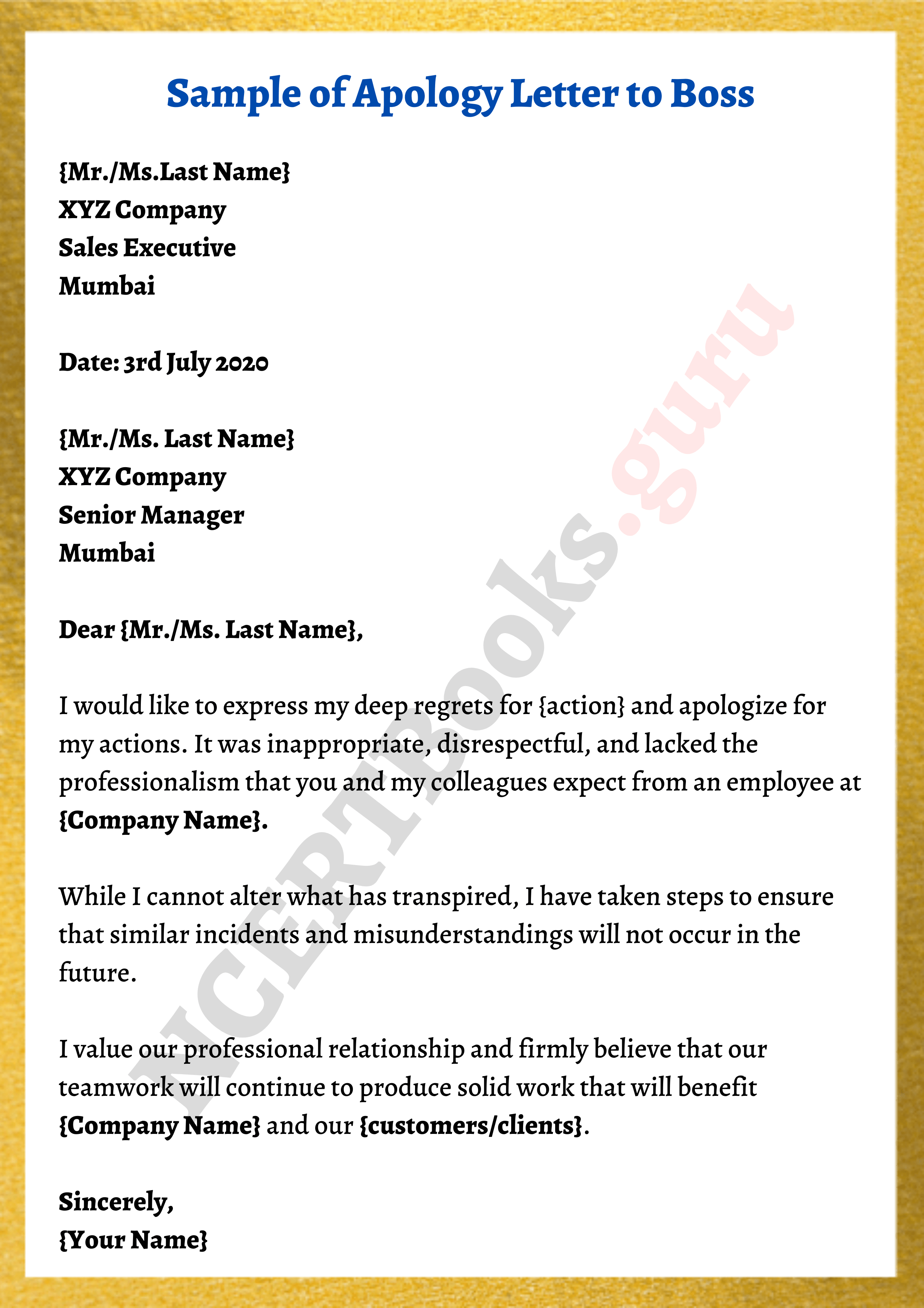 Apology Letter To Customer For Mistake For Your Needs - Letter Template 71F