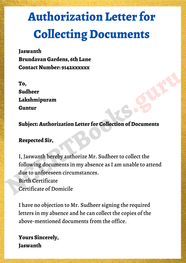 Authorization Letter Template Samples How To Write An Authorization Letter 3333