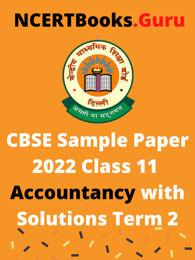 Cbse Sample Paper For Class Accountancy Ncert Books